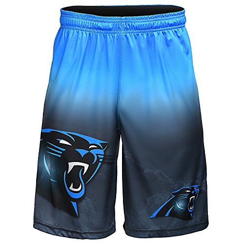 NFL Football Team Logo Herren Gradient Big Logo Training Shorts, Carolina Panthers von Forever Collectibles