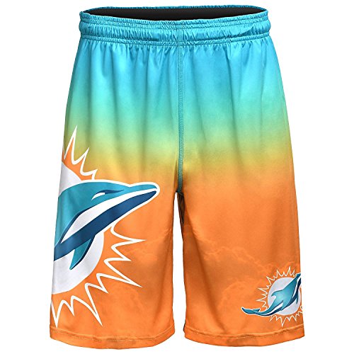 NFL Football Team Logo Herren Gradient Big Logo Training Shorts, Miami Dolphins von Forever Collectibles
