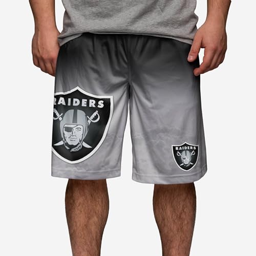 NFL Football Team Logo Herren Gradient Big Logo Training Shorts, Oakland Raiders von Forever Collectibles