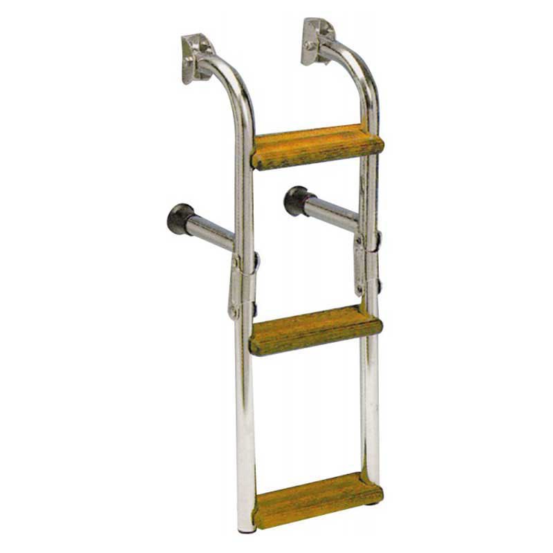 Oem Marine 3030203 Stainless Steel/wood 3 Steps Ladder Silber 80 x 27 cm von Oem Marine