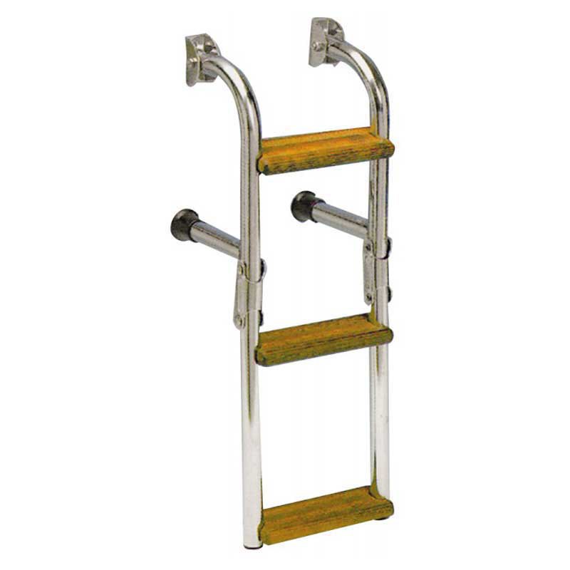 Oem Marine 3030204 Stainless Steel/wood 4 Steps Ladder Silber 104 x 27 cm von Oem Marine