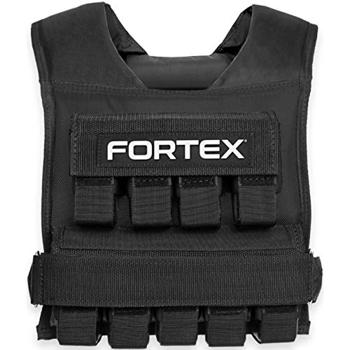 Fortex® Gewichtsweste mit herausnehmbaren Gewichten Größenwahl | Trainingsweste Fitnessweste Sportweste Weighted Vest Laufweste Fitness Weste für Klimmzüge Liegestütze Kniebeuge Laufen von Fortex