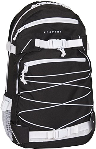 Forvert Unisex Bag Ice Louis sportlich-lässiger Daypack mit durchdachter Ausstattung in auffälligen Kontrastfarben, schwarz (Black) von Forvert