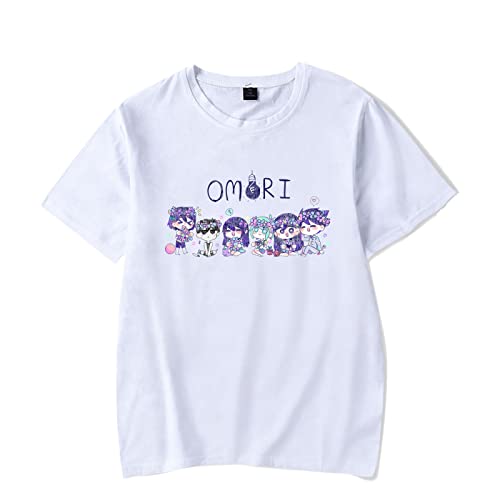 Fosike Omori T-Shirt Unisex Basic, Herren/Damen T-Shirt Kurzarm Print Sommer Tshirt Rundhals Regular Fit XXS-4XL von Fosike