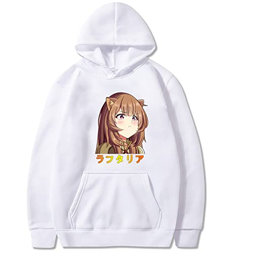 The Rising of The Shield Hero Hoodie Men - Manga Figure Raphtalia Graphic Print Pullover Unisex - Anime Costume Round Neck Long Sleeve Top Kawaii Sweatshirt Oversize (XS-4XL) von Fosike