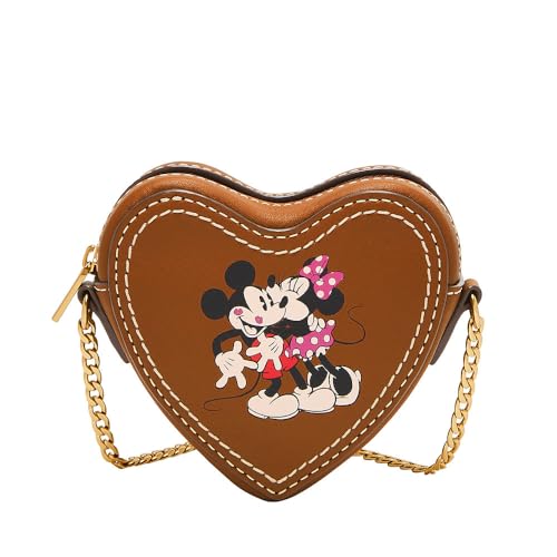 Fossil Damen Mickey and Friends Braun Leder Mini Tasche Tasche, SL10052216 von Fossil