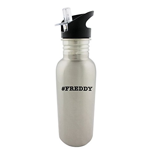 nicknames FREDDY nickname Hashtag Stainless steel 600ml bottle with straw top von Fotomax