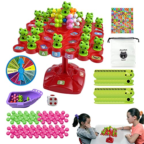 5 Pcs Frosch Balance Tree Set | Sicher und reibungslos Frog Balance Tree Toys | Frog Balance Counting Toys Coole Mathe-Spiele für Kinder und Erwachsene Fowybe von Fowybe