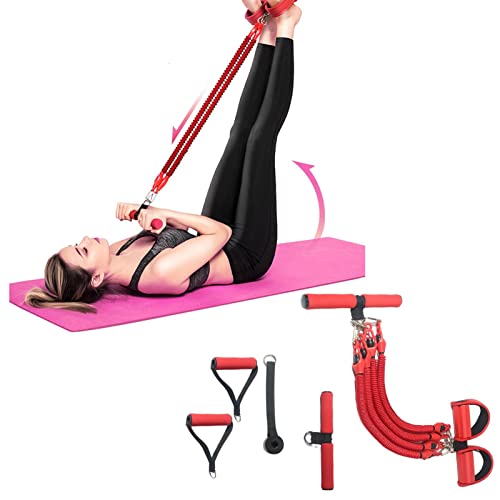 Yoga-Pedal-Abzieher, 11-teiliges Workout-Pedal-Abzieher-Set, Elastische Bänder für Übungen, Multifunktions-Zugseil-Fitnessgeräte für Bauch/Taille/Arm/Yoga-Dehnungs- und Schlankheitstraining Fowybe von Fowybe