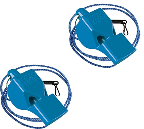 Fox 40 Classic Referee Whistle Safety Dog Rescue Lifeguard, Blue (2-Pack) von Fox 40