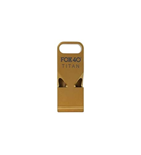 Fox 40 Titan Premium Zweifarbige Titan-Pfeife – Gold von Fox 40