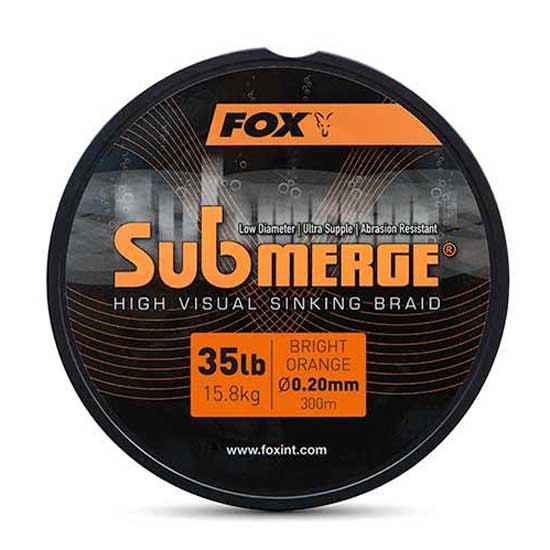 Fox International Submerge Orange Sinking 300 M Braided Line Durchsichtig 0.380 mm von Fox International