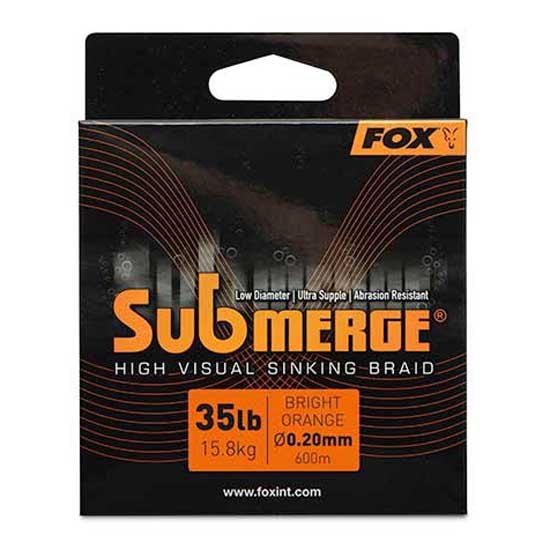 Fox International Submerge Orange Sinking 600 M Braided Line Durchsichtig 0.200 mm von Fox International