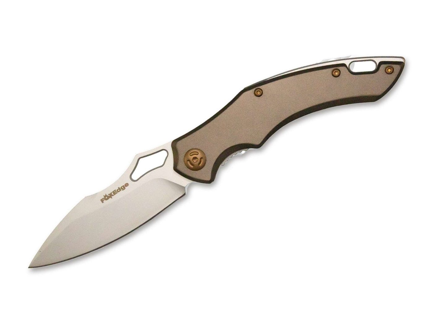 Fox Knives Taschenmesser Edge Sparrow brown Aluminiumgriff Klappmesser von Fox Knives