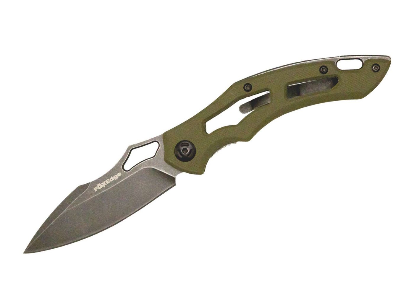 Fox Knives Taschenmesser FoxEdge Sparrow G10 od green Klappmesser Linerlock, mit Clip von Fox Knives