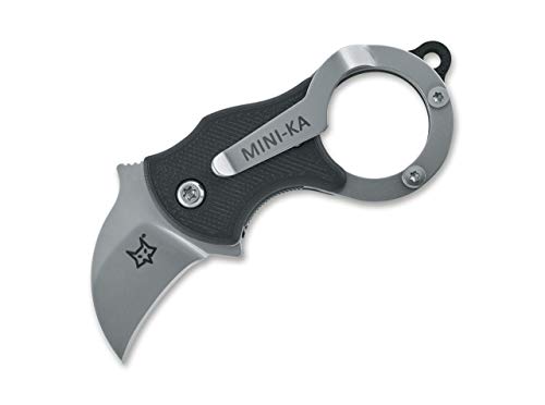 Fox Knives Unisex – Erwachsene Mini-Ka Black Sandblasted Taschenmesser, schwarz, 8,0 cm von Fox Knives