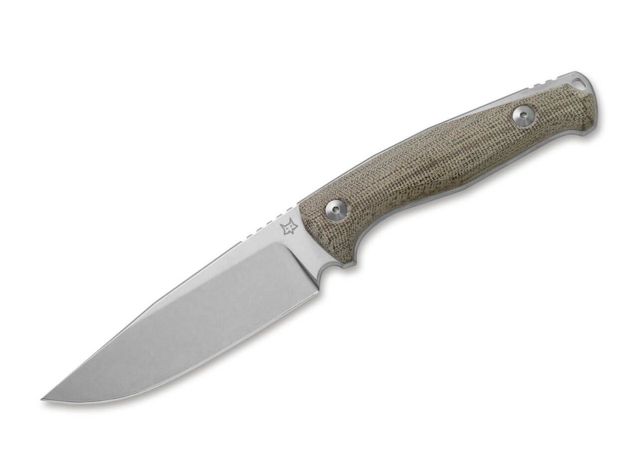 Fox Knives Universalmesser Fox Knives TUR OD Green feststehendes Messer mit Scheide, (1 St), Scheide inklusive, Edelstahlklinge von Fox Knives