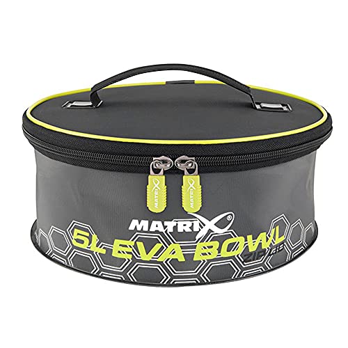 Fox Matrix Eva 5L Bowl mit Deckel - Futtereimer zum Mischen von Stippfutter, Faltbarer Eimer für Friedfischfutter, Futter Eimer von Matrix