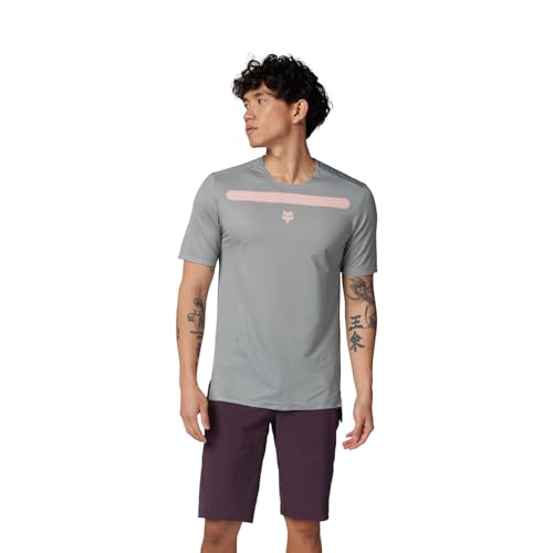 Fox Racing Herren Flexair Aviation Kurzarmtrikot Hemd, Grey Vintage Race, Large von Fox Racing