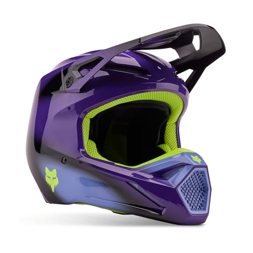 Fox Racing Unisex – Erwachsene Fox V1 Helm Interfere Black/Blue L, Schwarz/Blau, L von Fox Racing