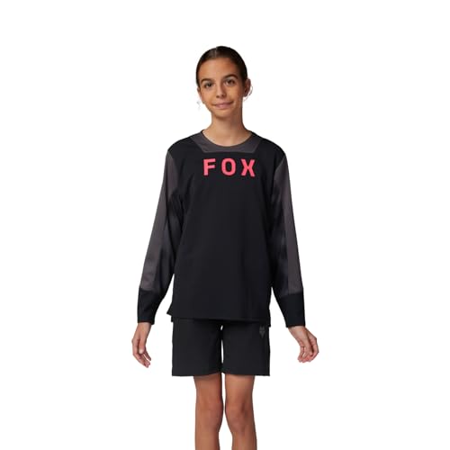 Fox Racing Unisex-Youth Koszulka ROWEROWA Z DŁUGIM RĘKAWEM Fox JUNIOR Defend Taunt Black YL T-Shirt, L von Fox Racing
