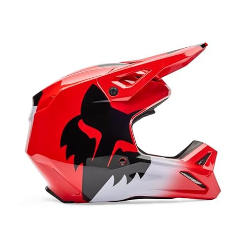 Helmet Fox JUNIOR V1 Shield Fluo RED YL von Fox Racing