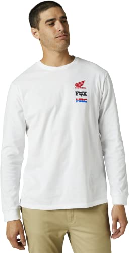 Fox Racing Herren Langärmliges Premium-t-shirt Honda Wing T Shirt, Optic White, XL EU von Fox Racing