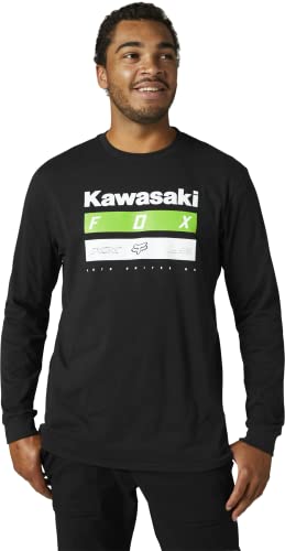 Fox Racing Herren Langärmliges Premium-t-shirt Kawasaki Stripes T Shirt, Schwarz, S EU von Fox Racing