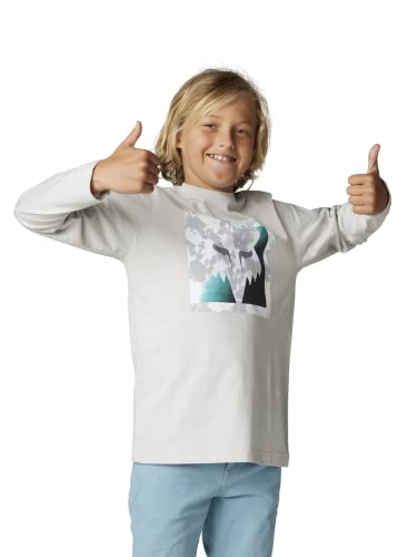 Fox Racing Unisex Kinder Langärmliges T-shirt Detonate Youth Shirt, Light Grey, S EU von Fox Racing