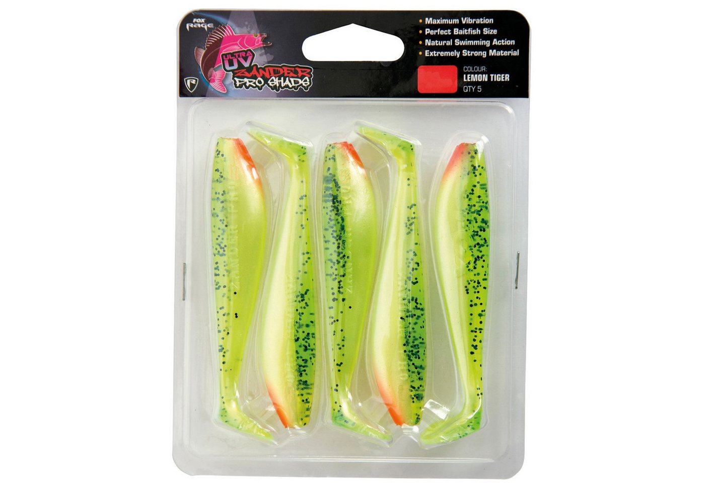 Fox Rage Kunstköder Fox Rage Zander Pro Ultra UV 10cm - 5 Gummifische von Fox Rage