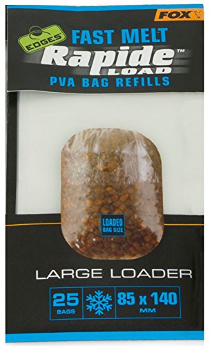 Fox Edges Rapide Refills Fast Melt - Pva Beutel Zum Anfüttern von Karpfen & Friedfischen, wasserlösliche Taschen für Grundfutter, Größe/Packungsinhalt:85x140mm - 25 Stück Fox Edges Rapide Refills Fast Melt - Pva Beutel Zum Anfüttern von Karpfen & Friedfischen, wasserlösliche Taschen für Grundfutter, Größe/Packungsinhalt:85x140mm - 25 Stück von Fox