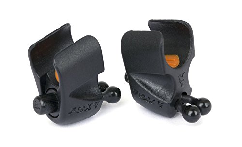 Fox Black Label Adjustable Rod Clip - 2 Rutenclips zum Karpfenangeln, Einhänger für Karpfenrute für Hanger Bissanzeiger von Fox