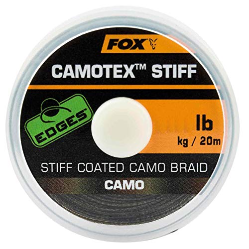 Fox Camotex Stiff Coated Camo Braid 20m - Vorfachmaterial, Tragkraft:35lbs/15.9kg von Fox