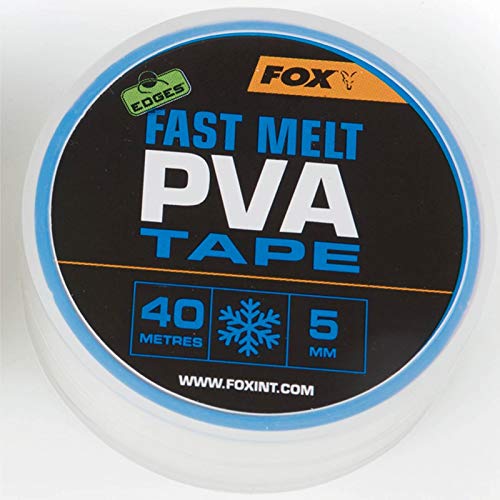Fox Edges Fast Melt PVA Tape 5mm 40m - wasserlösliches Band zum Befüllen von PVA-Beuteln, PVA-Band für Futternetze zum Anfüttern von Fox
