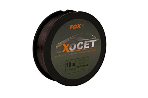 Fox Exocet Mono Trans Khaki Karpfenschnur 1000m, Angelschnur, monofile Schnur zum Karpfenangeln, Schnüre für Karpfen, Durchmesser/Tragkraft:0.261mm / 4.55kg Tragkraft von Fox
