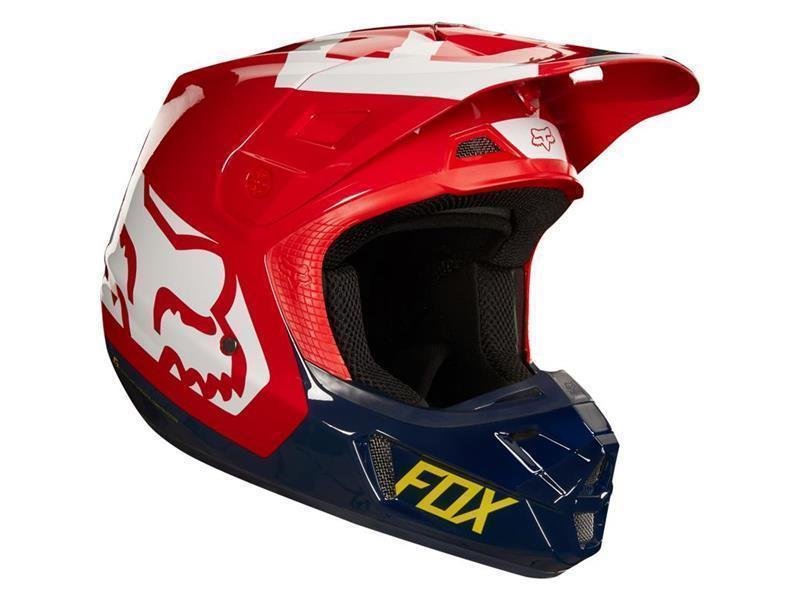 Fox Helm V2 Preme Navy/Rot S von Fox