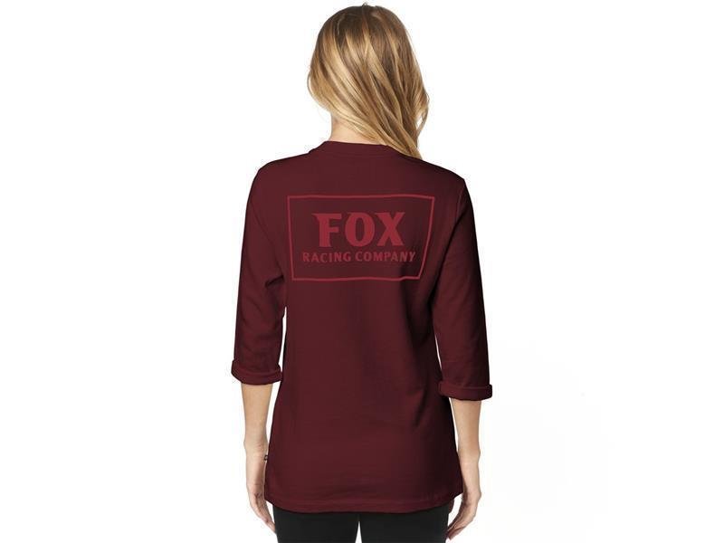 Fox Hoodies, Pullover Heater 3/4 Crew [Crnbry] Größe XS von Fox