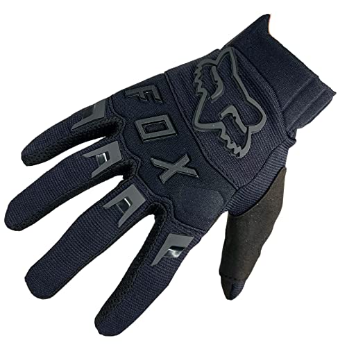 Fox Dirtpaw Glove Fahrrad MTB/MX Cross Langfinger Knöchelschutz Handschuhe (Schwarz/Logo Schwarz, M = Medium) von FoxGloves
