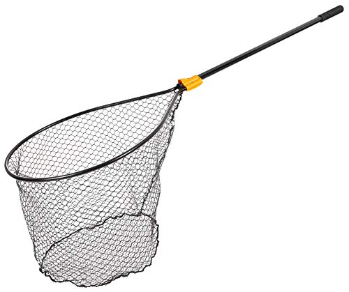 Frabill Unisex-Erwachsene Rabill Schutznetz mit Schiebegriff Fischernetz, Schwarz/Gelb, Hoop Size: 20" X 23" | Sliding Handle: 36" von Frabill