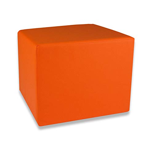 Fränkische Schlafmanufaktur Stufenlagerungswürfel, Bandscheibenwürfel, Lagerungswürfel, mit Soft-Kunstlederbezug, ca. 45x40x35 Farbe Orange von Fränkische Schlafmanufaktur