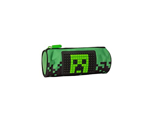 Federmäppchen für runde Schule – Grün – Pixels Minecraft, grün, Casual von Franco Cosimo Panini