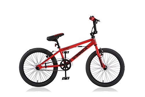 Frank Bikes 20 Zoll BMX Kinder Bike Fahrrad Rad KINDERFAHRRAD JUGENDFAHRRAD Freestyle 360° Rotor 4 Pegs Winner ROT von Frank Bikes