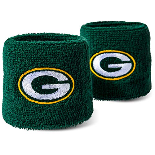 Franklin Sports Aufgesticktes NFL Armbänder, NFL Green Bay Packers Embroidered Wristbands, grün von Franklin Sports