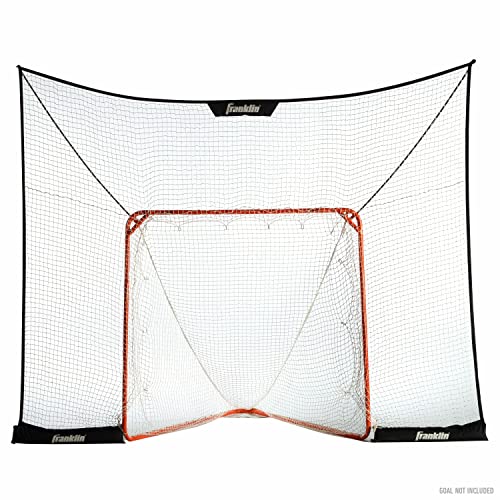 Franklin Sports Unisex, Teenager Lacrosse Backstop Lax Tor-Rücklaufnetz für Schießtraining + Übung – extra großes strapazierfähiges Netz – 3,6 x 2,7 m Net, schwarz/orange, 12' x 9' von Franklin Sports