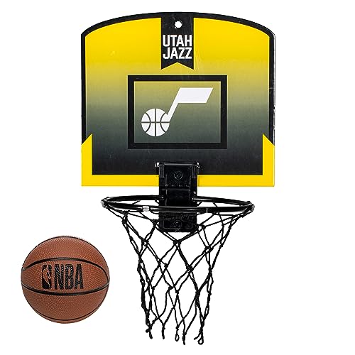 Franklin Sports NBA Utah Jazz Mini Basketballkorb über der Tür – Kinder Indoor Mini Basketballkorb mit Basketball – NBA Fan Shop Mini Hoop für Schlafzimmer + Büro – über der Tür Mini Hoop Set von Franklin Sports