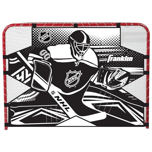 Franklin Sports NHL Hockey-Torwart Schießziel, Hockeytor, Übungsziel, Straßenhockeynetz, Torwart-Zielscheibe, einfach anzubringen, 137,2 x 111,8 cm von Franklin Sports