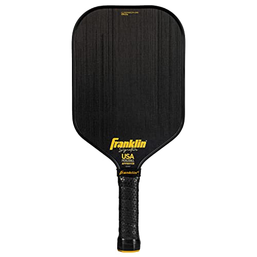 Franklin Sports Pro Pickleball Paddel Signature Series Kohlefaser-Paddel mit Carbon-STK-Oberfl che USA Pickleball (USAPA) zugelassenes Turnier-Pickleball-Paddel 14,5 mm Polypropylen-Kern Schwarz von Franklin Sports