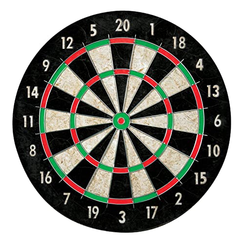Franklin Sports Unisex-Adult Bristle Professional Wire Regulation Sized 18" Inch Steel Tip Darts Board-Self Healing Sisal Dartboard for, Schwarz, 18 Inches von Franklin Sports