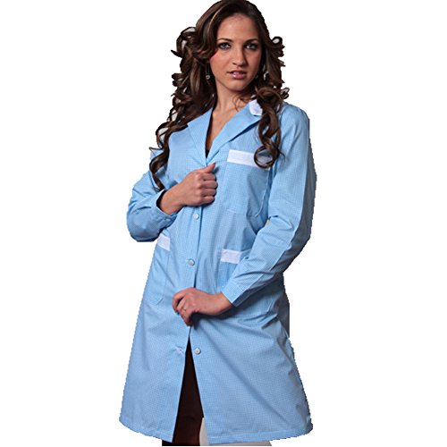 Baumwoll-Bluse für Kellnerinnen oder Reinigungsdamen, himmelblau, 54 DAMEN von Fratelliditalia