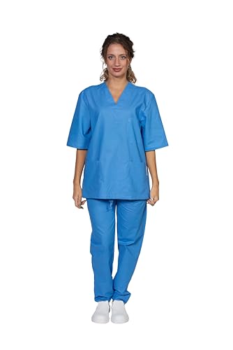 Kompletter Anzug Krankenhaus Arbeit Krankenschwestern Gesundheitsversorgung klinische XL hellblau von Fratelliditalia